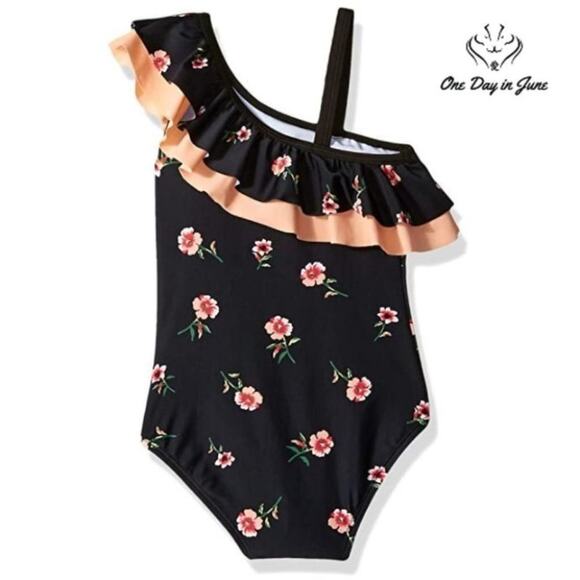 Kanu Surf Morgan Floral One Shoulder One Piece Swimsuit Size 14 - Picture 2 of 4